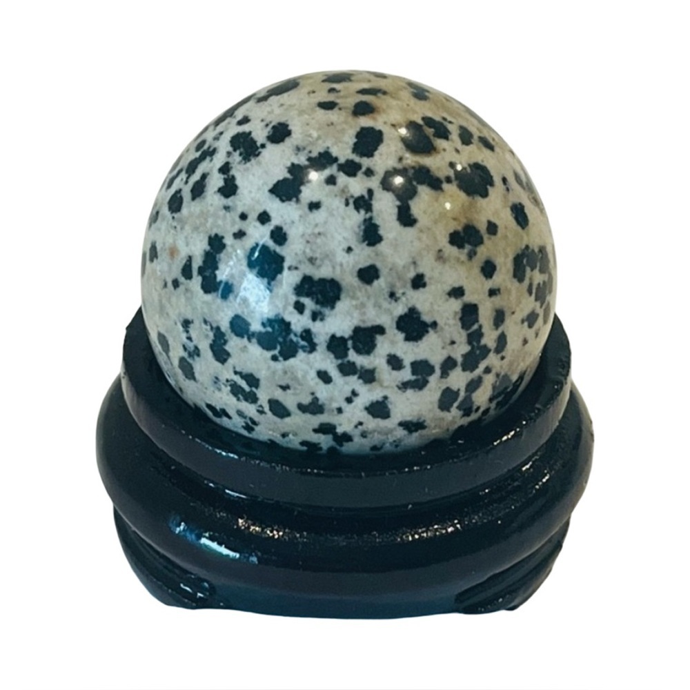 Dalmatian Jasper 1” Sphere with Stand - Picture 1 of 6